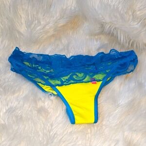 Doll Swimweae Blue and Yellow  Bottom SMALL